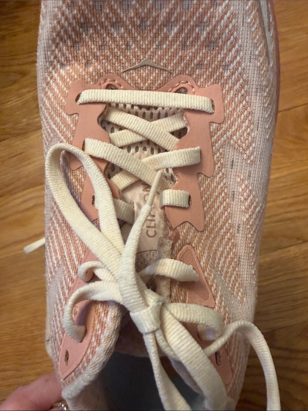 Hoka Clifton Women's Rose Gold Pink Running Sneakers Shoes sz 9.5 reg width - Picture 10 of 13